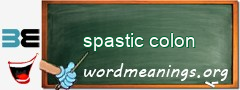 WordMeaning blackboard for spastic colon